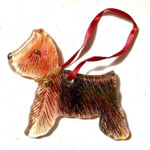 Glass Yorkie Yorkshire Terrier Dog Ornament NWT